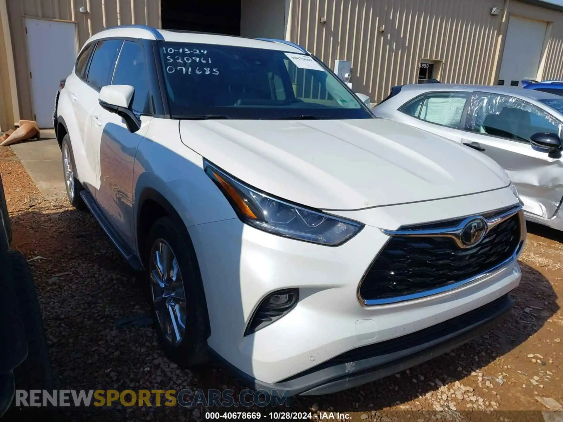 1 Photograph of a damaged car 5TDYZRAH9MS071685 TOYOTA HIGHLANDER 2021