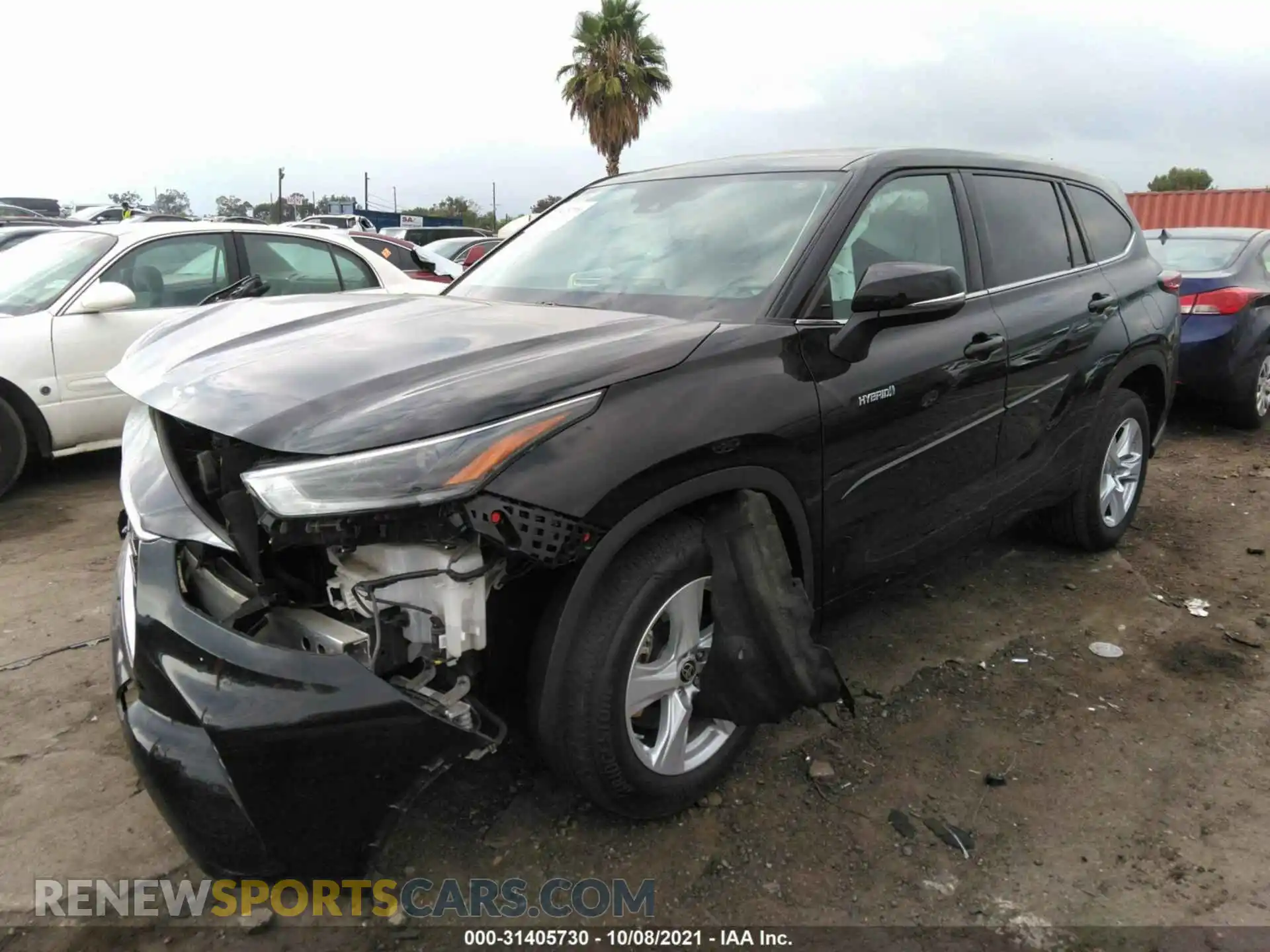 2 Photograph of a damaged car 5TDZARAH6MS505069 TOYOTA HIGHLANDER 2021