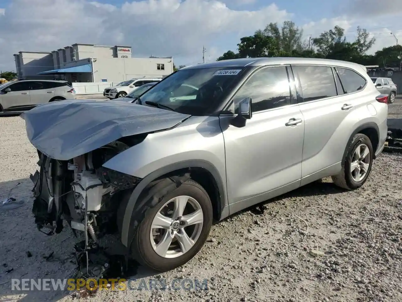 1 Photograph of a damaged car 5TDZZRAH0MS066492 TOYOTA HIGHLANDER 2021