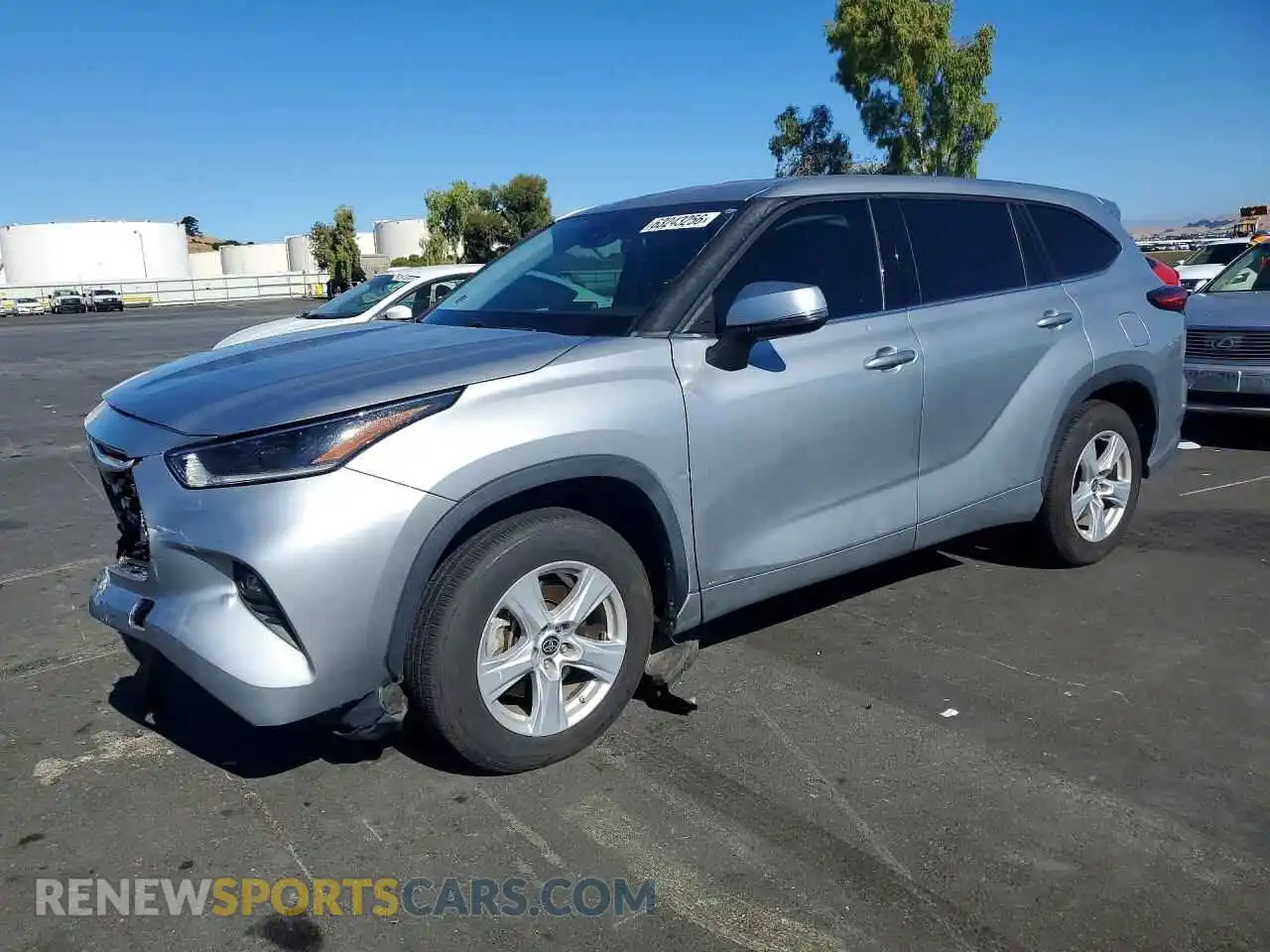 1 Photograph of a damaged car 5TDZZRAH0MS081249 TOYOTA HIGHLANDER 2021