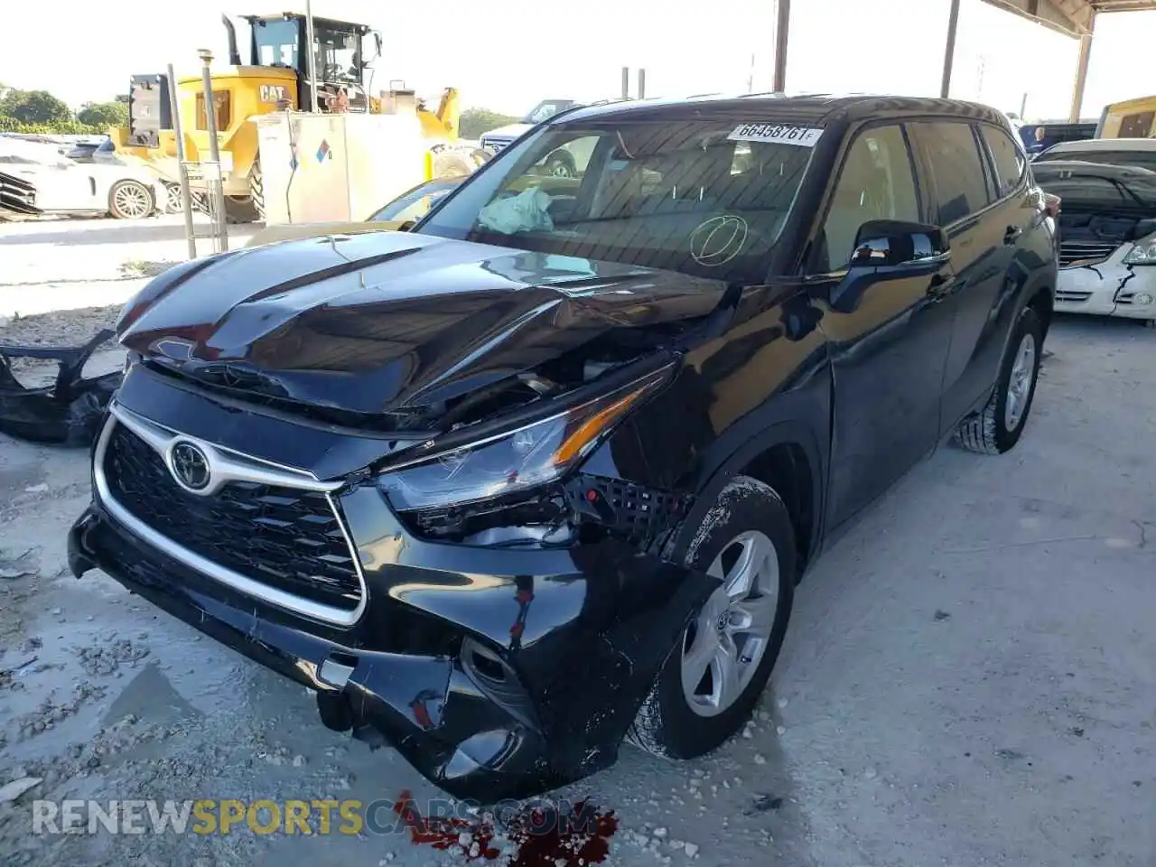 2 Photograph of a damaged car 5TDZZRAH2MS047085 TOYOTA HIGHLANDER 2021
