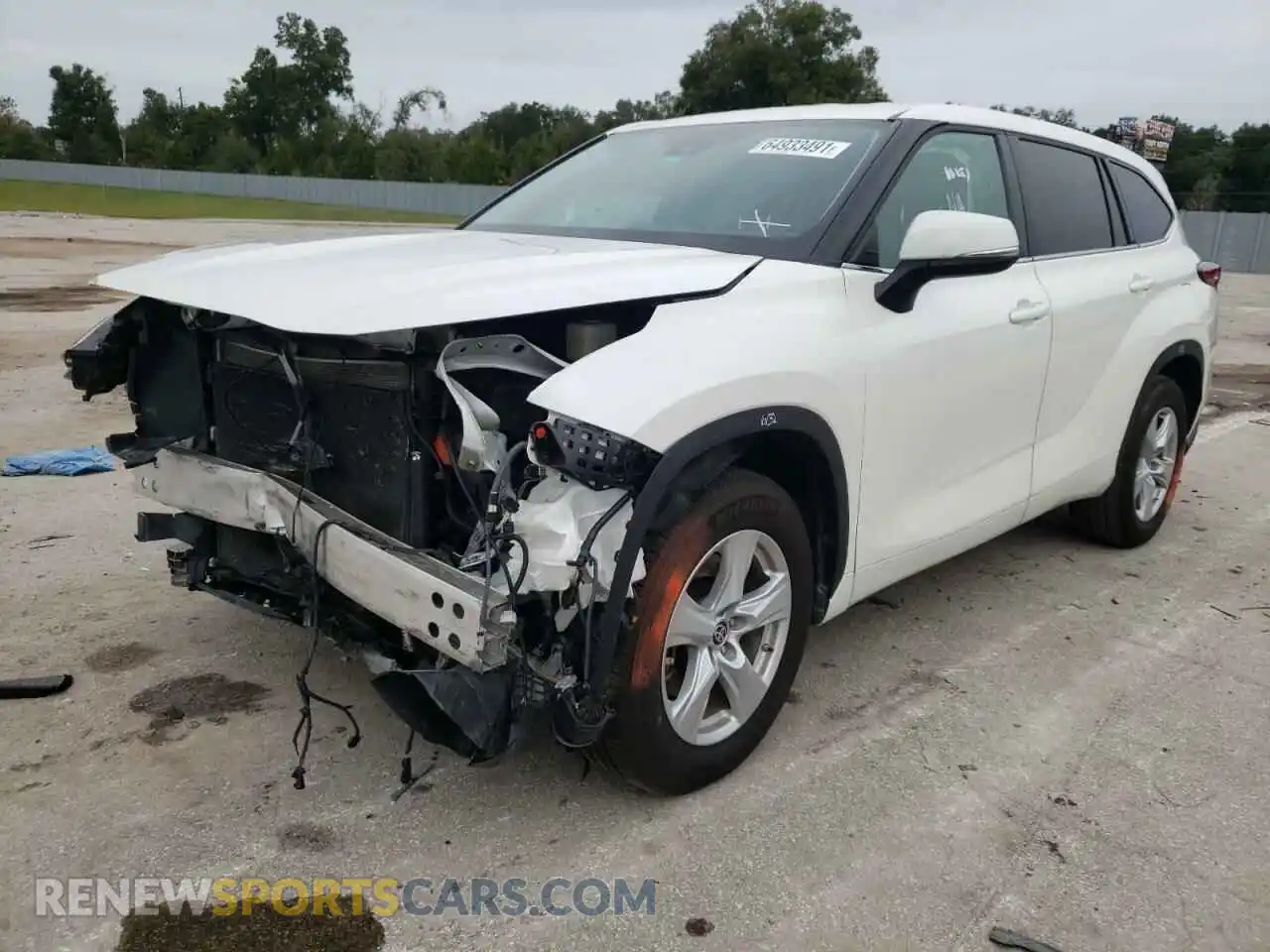 2 Photograph of a damaged car 5TDZZRAH2MS049080 TOYOTA HIGHLANDER 2021