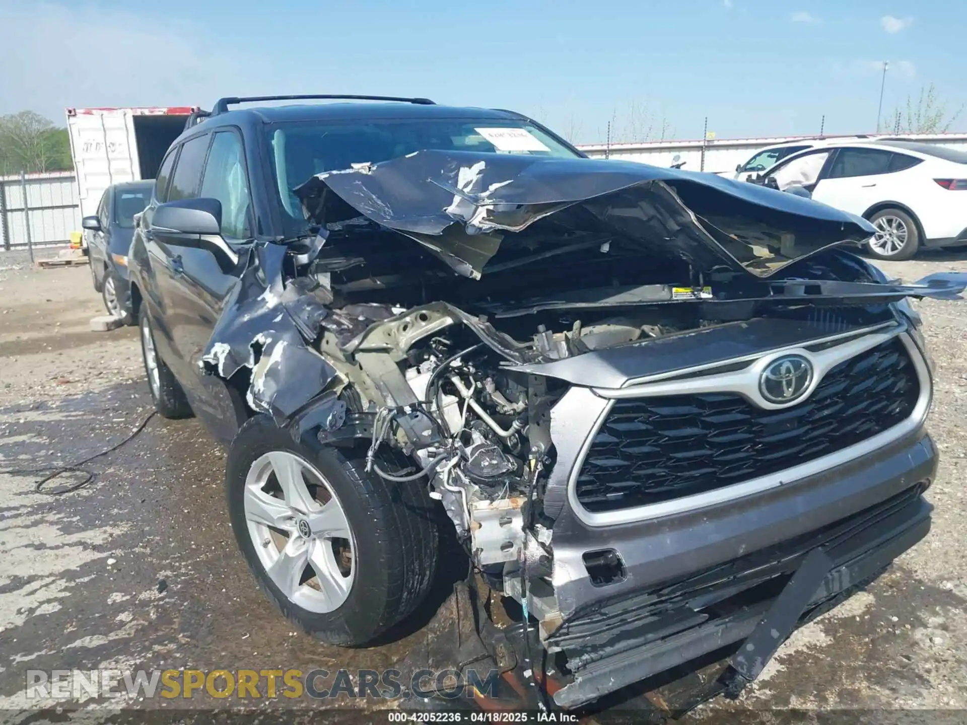 1 Photograph of a damaged car 5TDZZRAH3MS523182 TOYOTA HIGHLANDER 2021