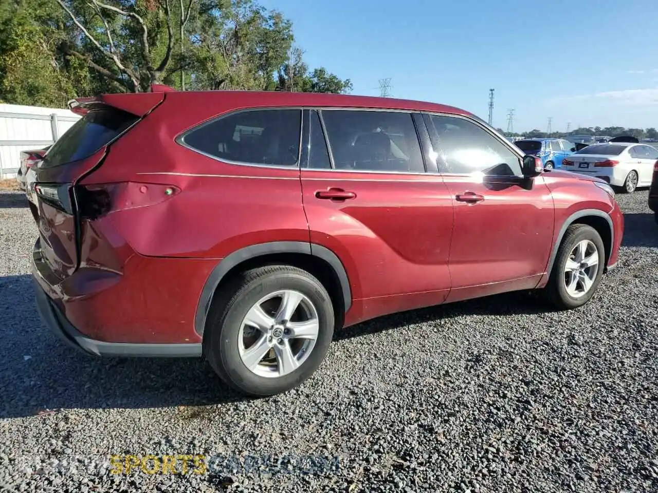 3 Photograph of a damaged car 5TDZZRAH5MS531669 TOYOTA HIGHLANDER 2021