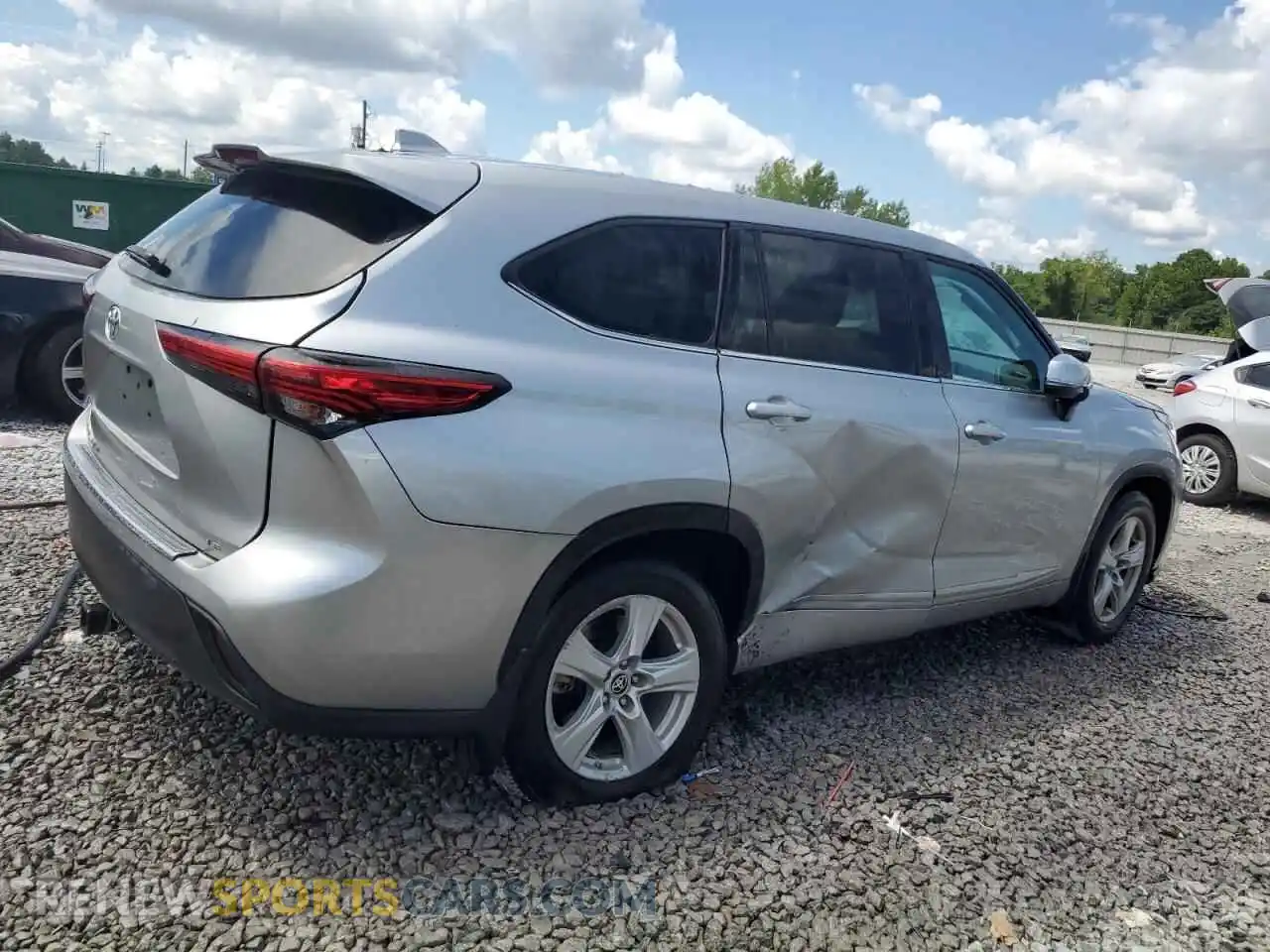 3 Photograph of a damaged car 5TDZZRAH8MS055448 TOYOTA HIGHLANDER 2021