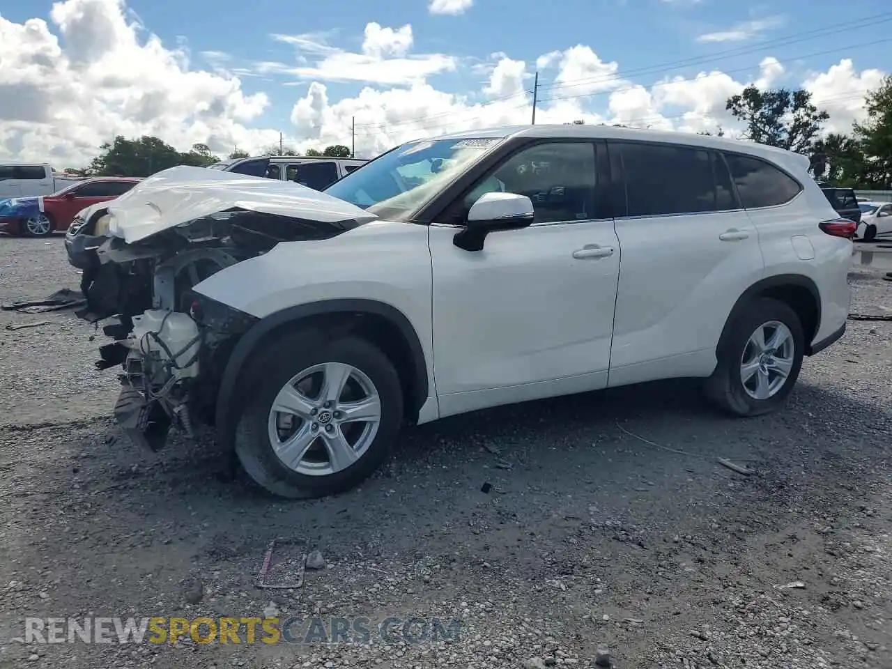 1 Photograph of a damaged car 5TDZZRAH8MS526014 TOYOTA HIGHLANDER 2021