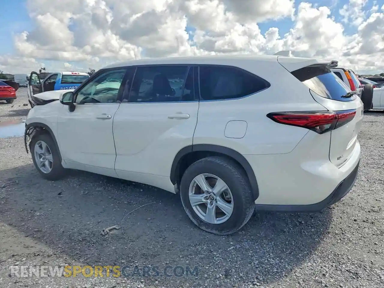 2 Photograph of a damaged car 5TDZZRAH8MS526014 TOYOTA HIGHLANDER 2021