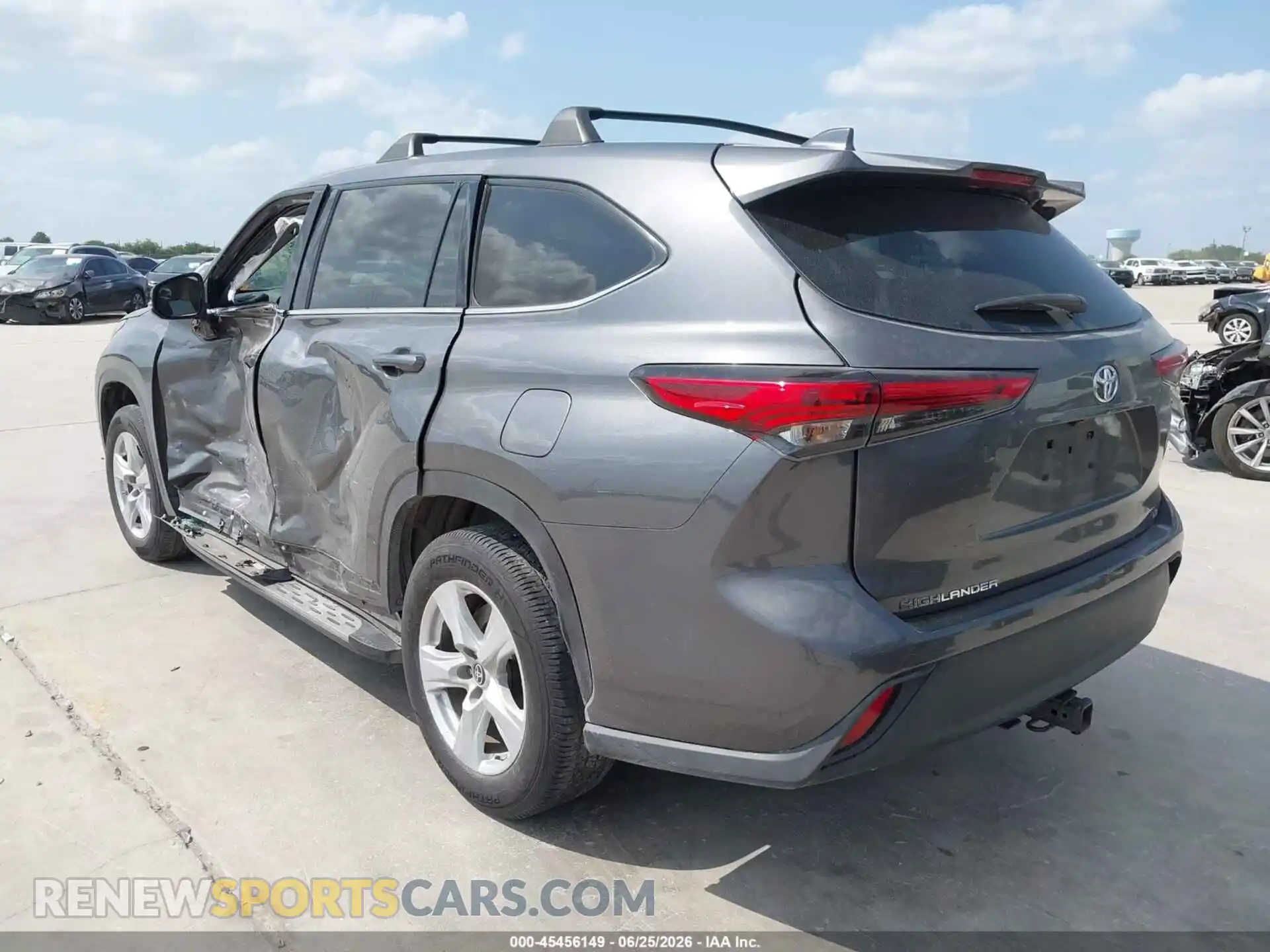 3 fotografías del automóvil dañado 5TDZZRAH9MS534820 TOYOTA HIGHLANDER 2021