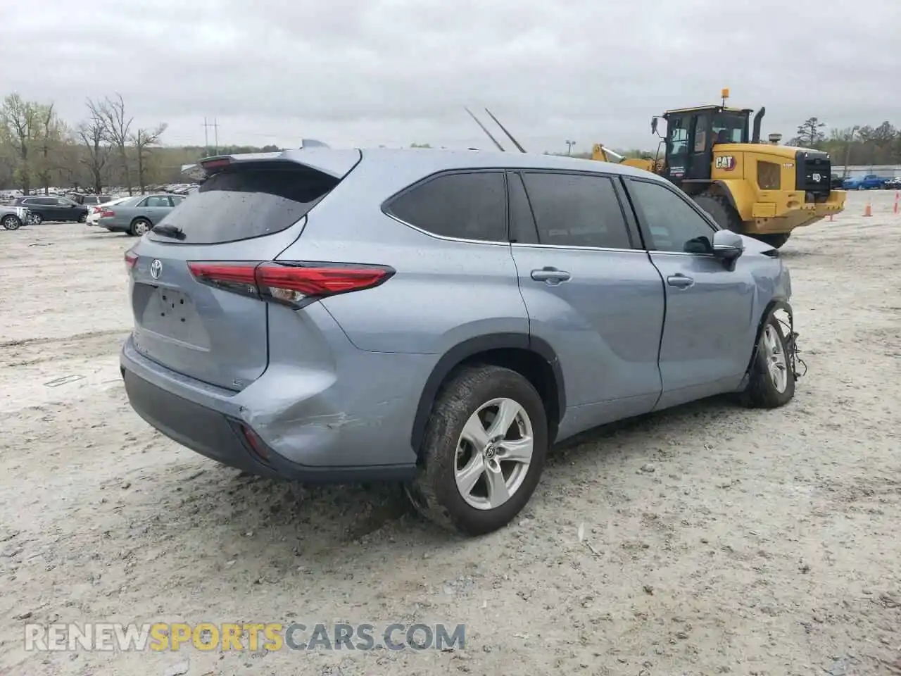 3 fotografías del automóvil dañado 5TDZZRAHXMS086085 TOYOTA HIGHLANDER 2021