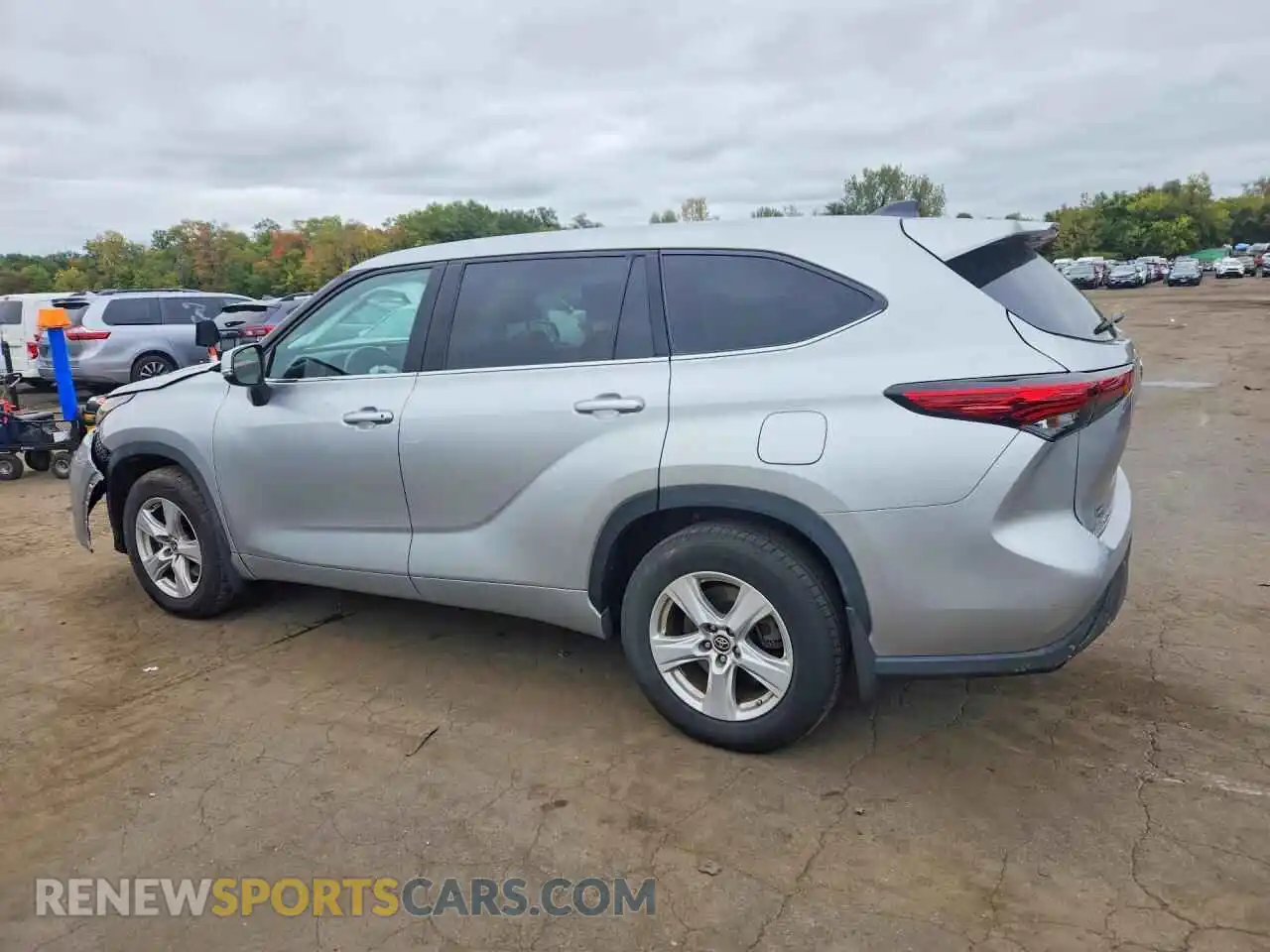 2 fotografías del automóvil dañado 5TDBZRBH9NS214348 TOYOTA HIGHLANDER 2022