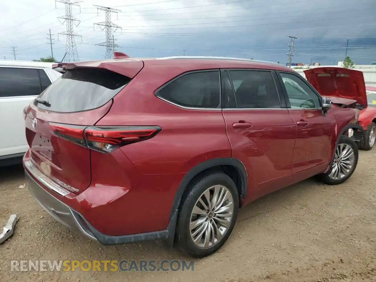 3 fotografías del automóvil dañado 5TDFZRBH0NS202901 TOYOTA HIGHLANDER 2022