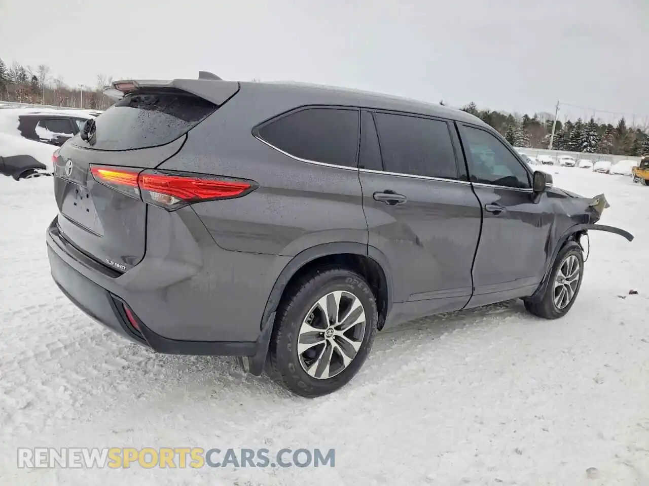 3 fotografías del automóvil dañado 5TDGZRBH2NS578469 TOYOTA HIGHLANDER 2022