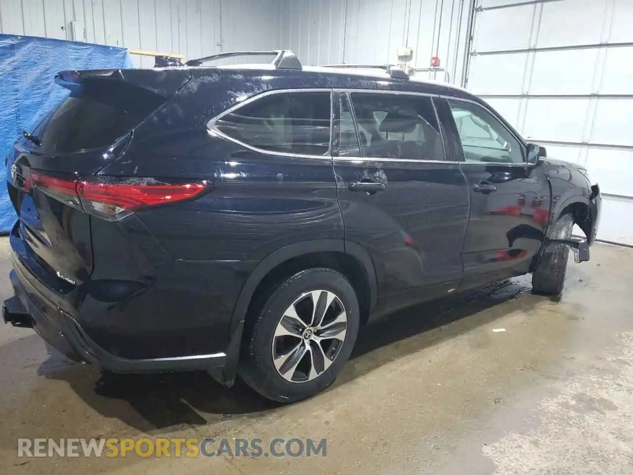 3 fotografías del automóvil dañado 5TDGZRBH6NS236040 TOYOTA HIGHLANDER 2022