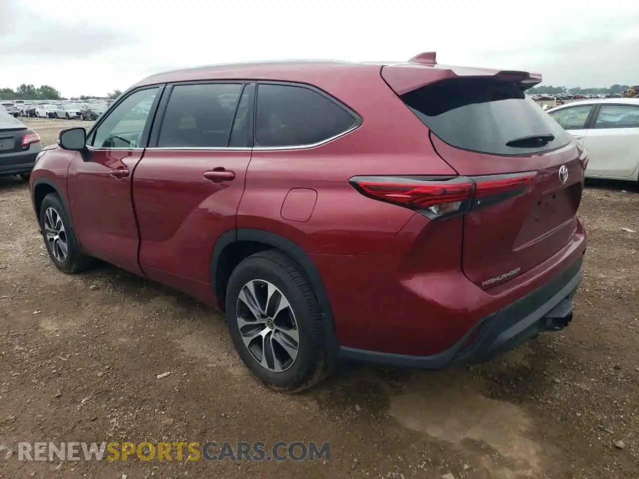 2 Photograph of a damaged car 5TDGZRBH8NS595521 TOYOTA HIGHLANDER 2022