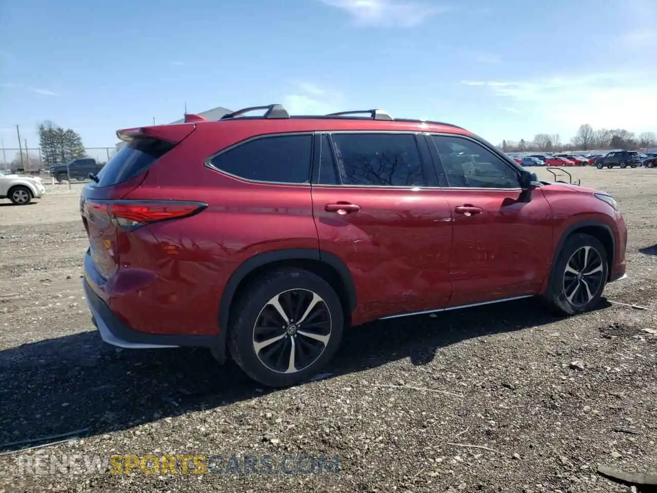 3 fotografías del automóvil dañado 5TDJZRBH9NS212921 TOYOTA HIGHLANDER 2022