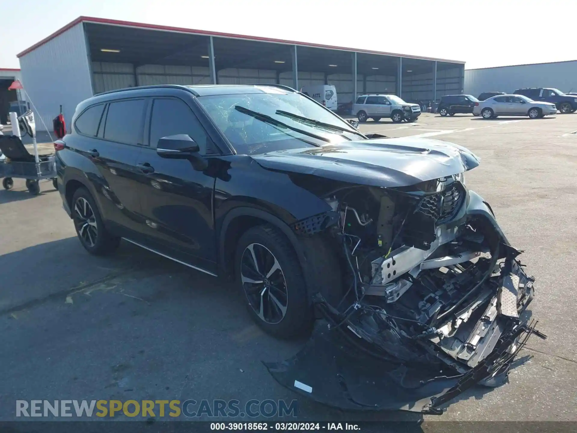 1 fotografías del automóvil dañado 5TDLZRAH5NS107786 TOYOTA HIGHLANDER 2022