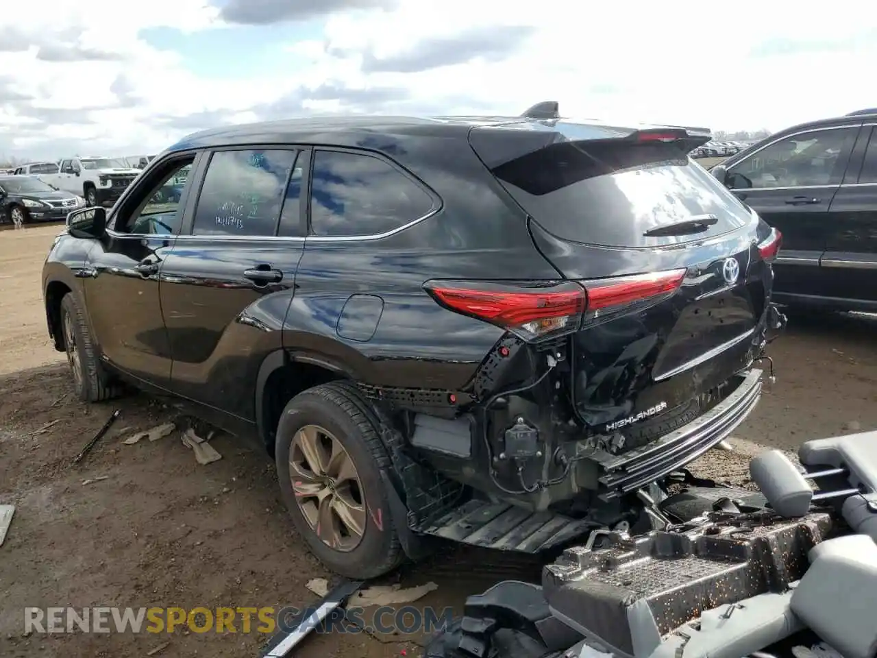 2 Photograph of a damaged car 5TDABRCH5PS119531 TOYOTA HIGHLANDER 2023