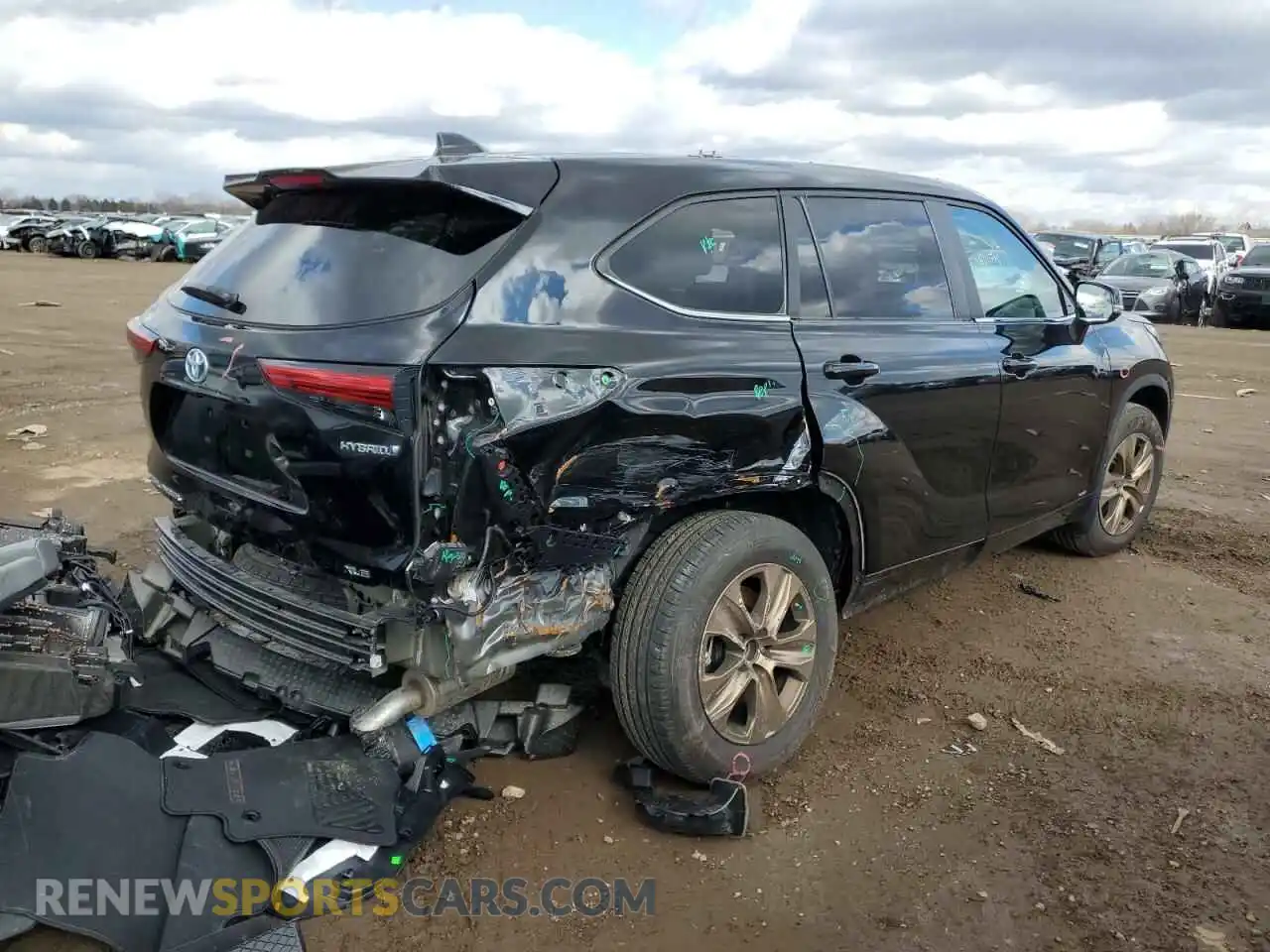 3 Photograph of a damaged car 5TDABRCH5PS119531 TOYOTA HIGHLANDER 2023