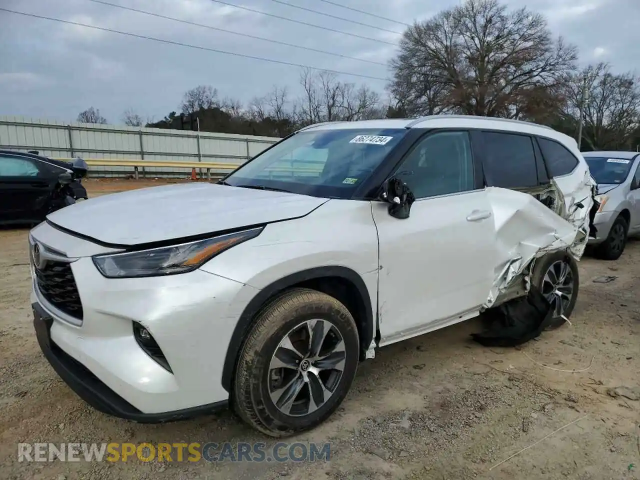 1 Photograph of a damaged car 5TDKDRAH3PS521663 TOYOTA HIGHLANDER 2023