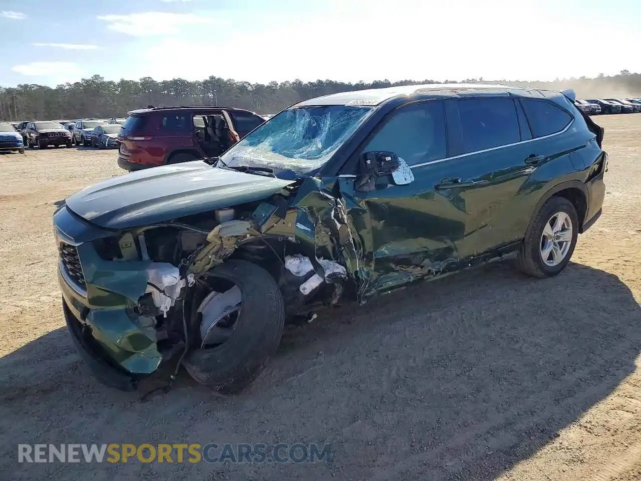 1 Photograph of a damaged car 5TDKDRAH5PS505531 TOYOTA HIGHLANDER 2023