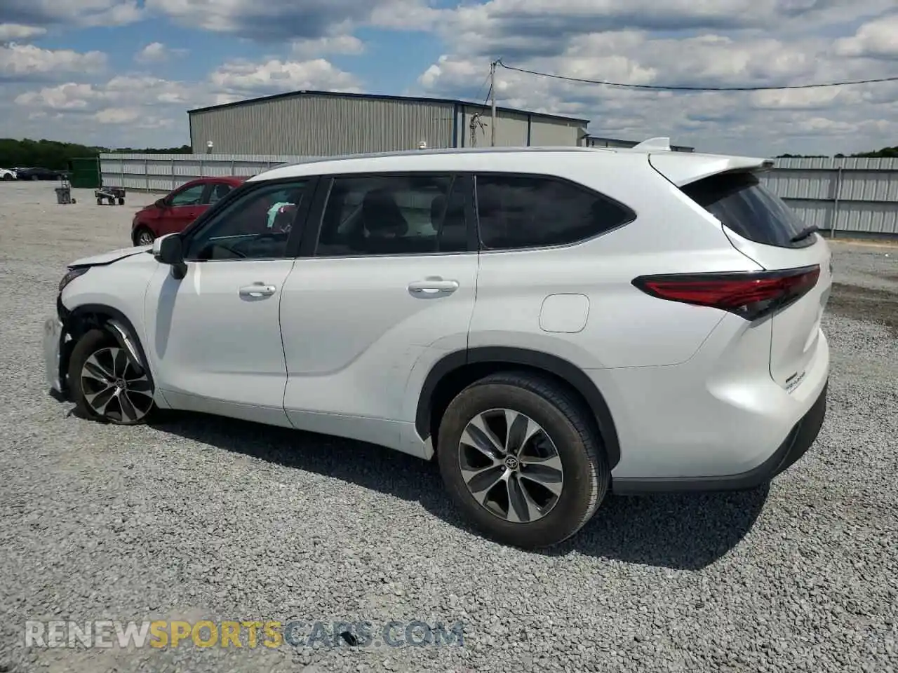 2 fotografías del automóvil dañado 5TDKDRAH5PS511359 TOYOTA HIGHLANDER 2023