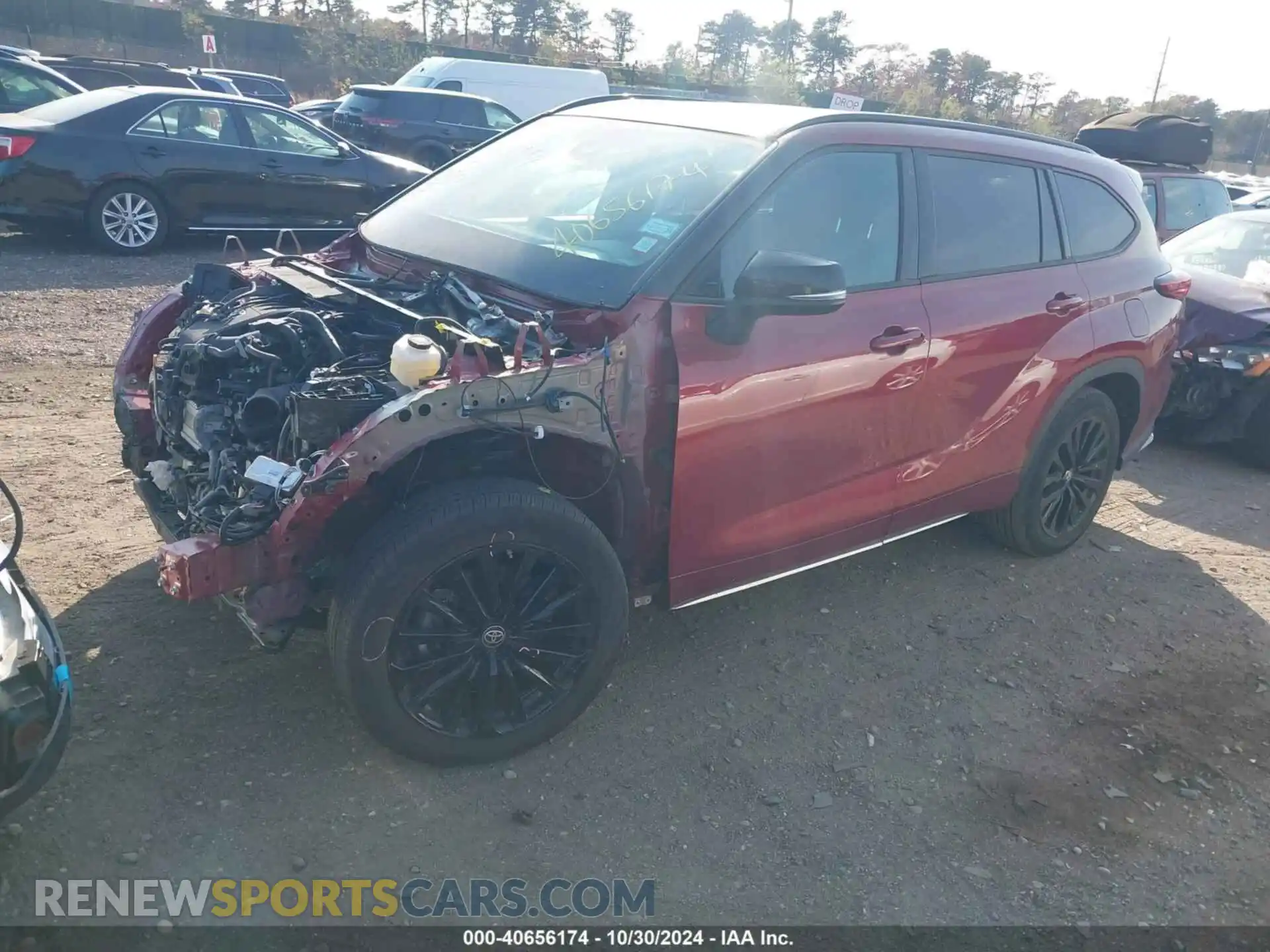 2 fotografías del automóvil dañado 5TDKDRBH5PS528368 TOYOTA HIGHLANDER 2023