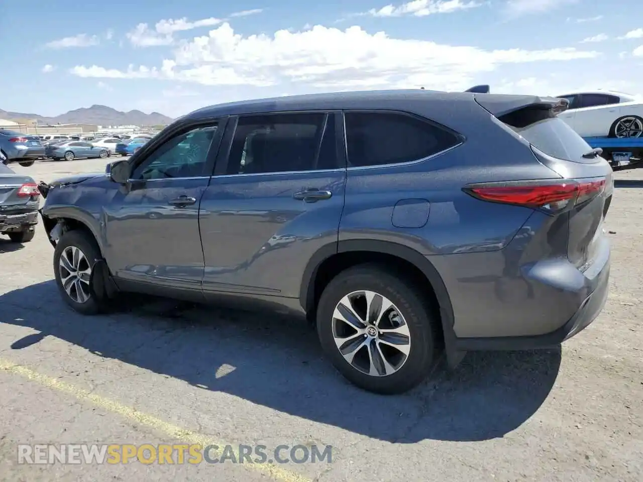 2 fotografías del automóvil dañado 5TDKDRBH6PS045651 TOYOTA HIGHLANDER 2023
