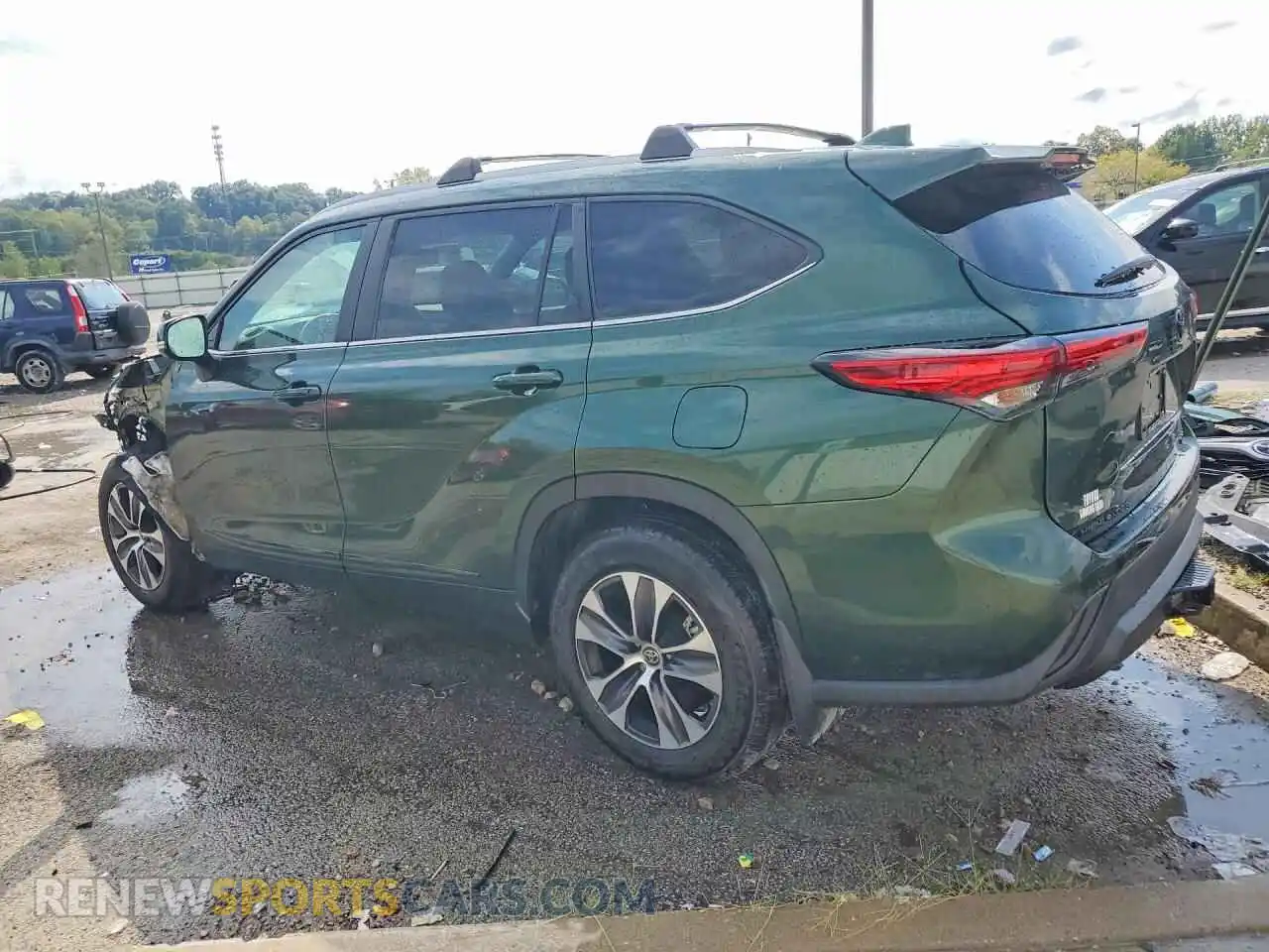 2 fotografías del automóvil dañado 5TDKDRBH7PS503746 TOYOTA HIGHLANDER 2023