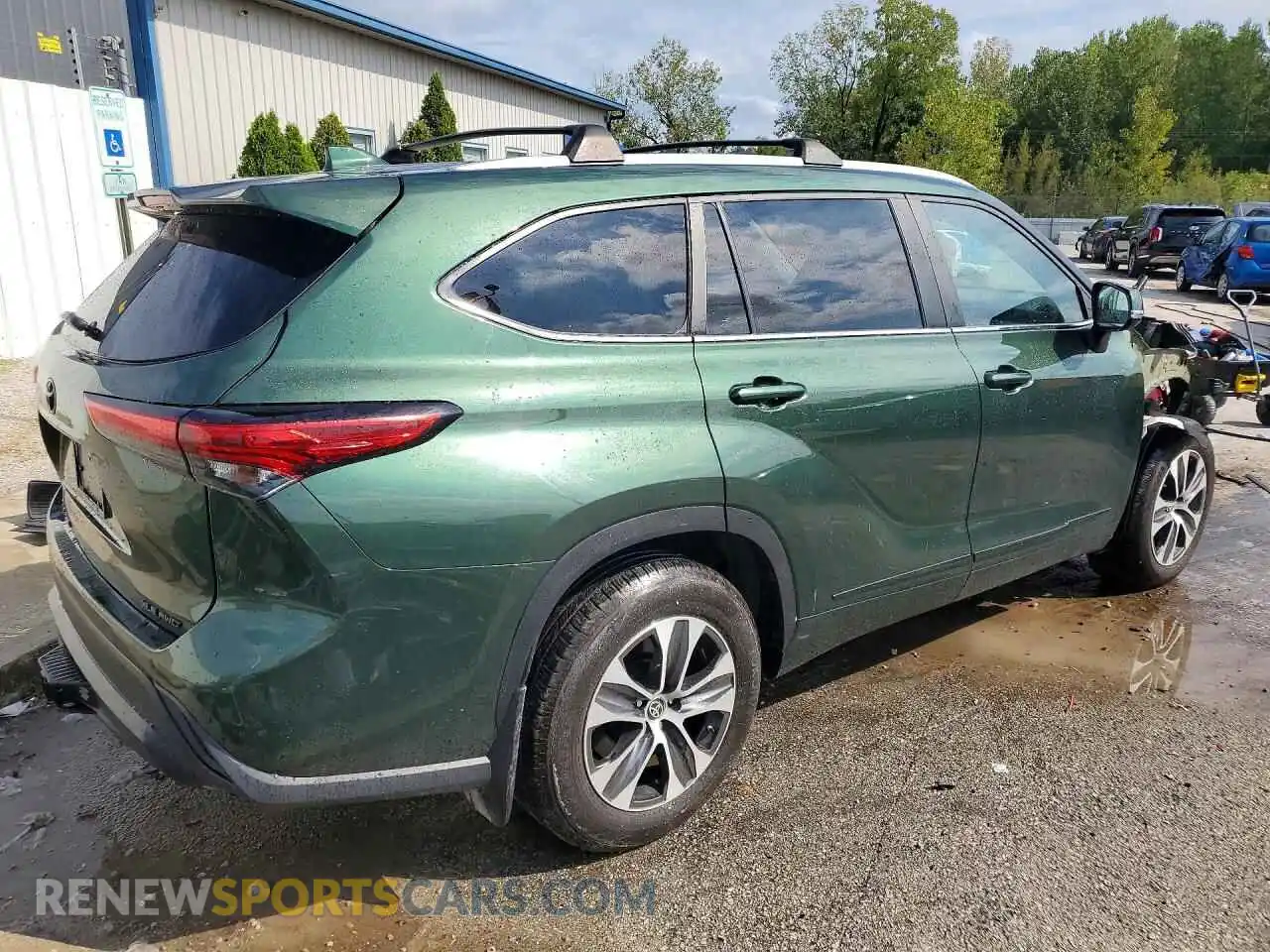 3 fotografías del automóvil dañado 5TDKDRBH7PS503746 TOYOTA HIGHLANDER 2023
