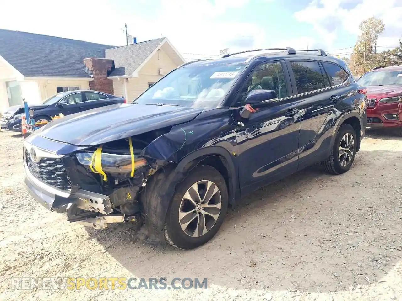 1 Photograph of a damaged car 5TDKDRBH7PS506081 TOYOTA HIGHLANDER 2023