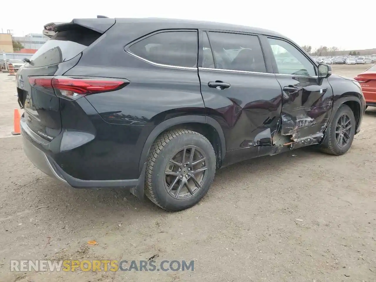 3 fotografías del automóvil dañado 5TDKDRBH9PS000042 TOYOTA HIGHLANDER 2023