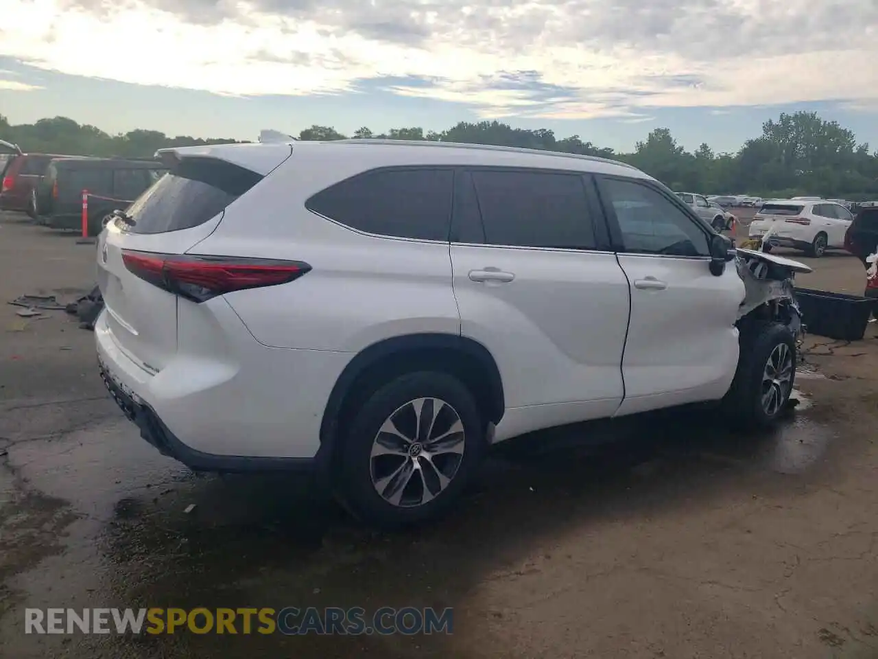 3 fotografías del automóvil dañado 5TDKDRBH9PS044509 TOYOTA HIGHLANDER 2023