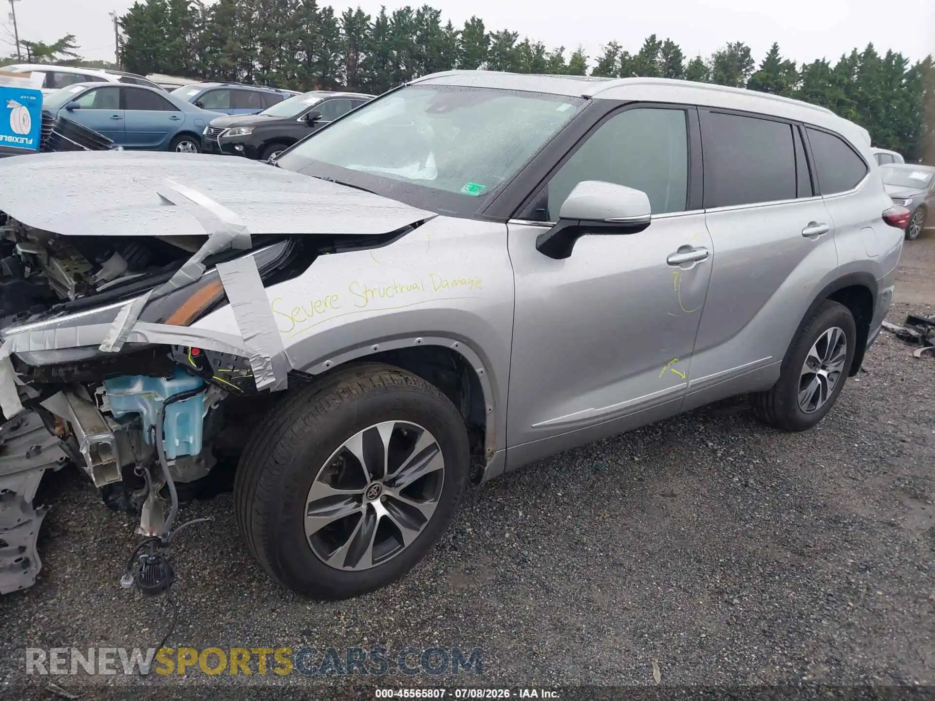 2 fotografías del automóvil dañado 5TDKDRBH0RS532847 TOYOTA HIGHLANDER 2024