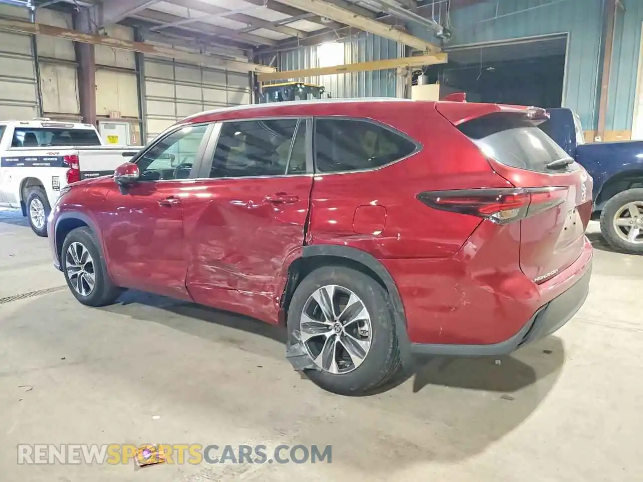 2 fotografías del automóvil dañado 5TDKDRBH1RS540293 TOYOTA HIGHLANDER 2024