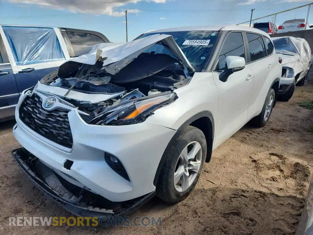 1 fotografías del automóvil dañado 5TDKDRBH8RS541554 TOYOTA HIGHLANDER 2024