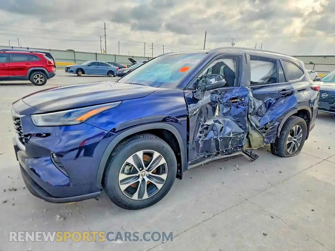 1 fotografías del automóvil dañado 5TDKDRBHXRS550479 TOYOTA HIGHLANDER 2024