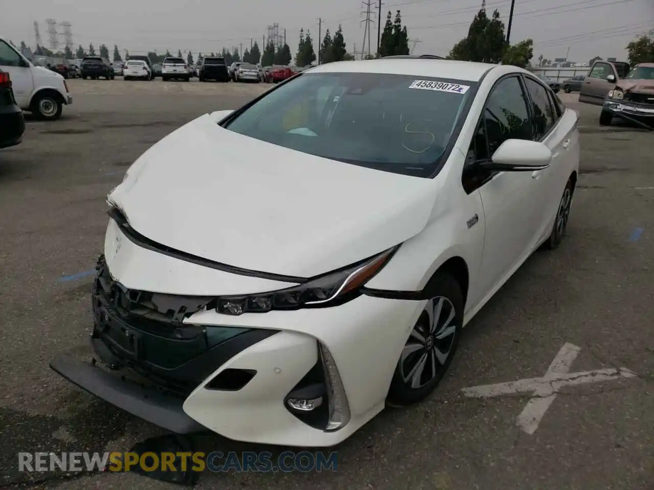 2 Photograph of a damaged car JTDKARFP2K3109835 TOYOTA PRIUS 2019