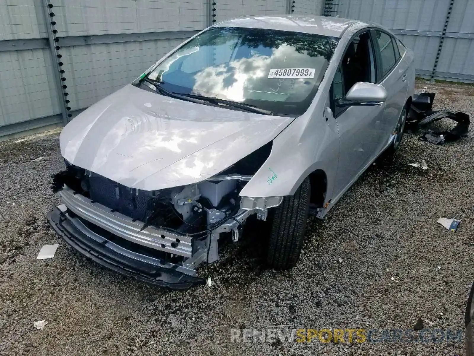 2 Photograph of a damaged car JTDKARFU0K3075447 TOYOTA PRIUS 2019