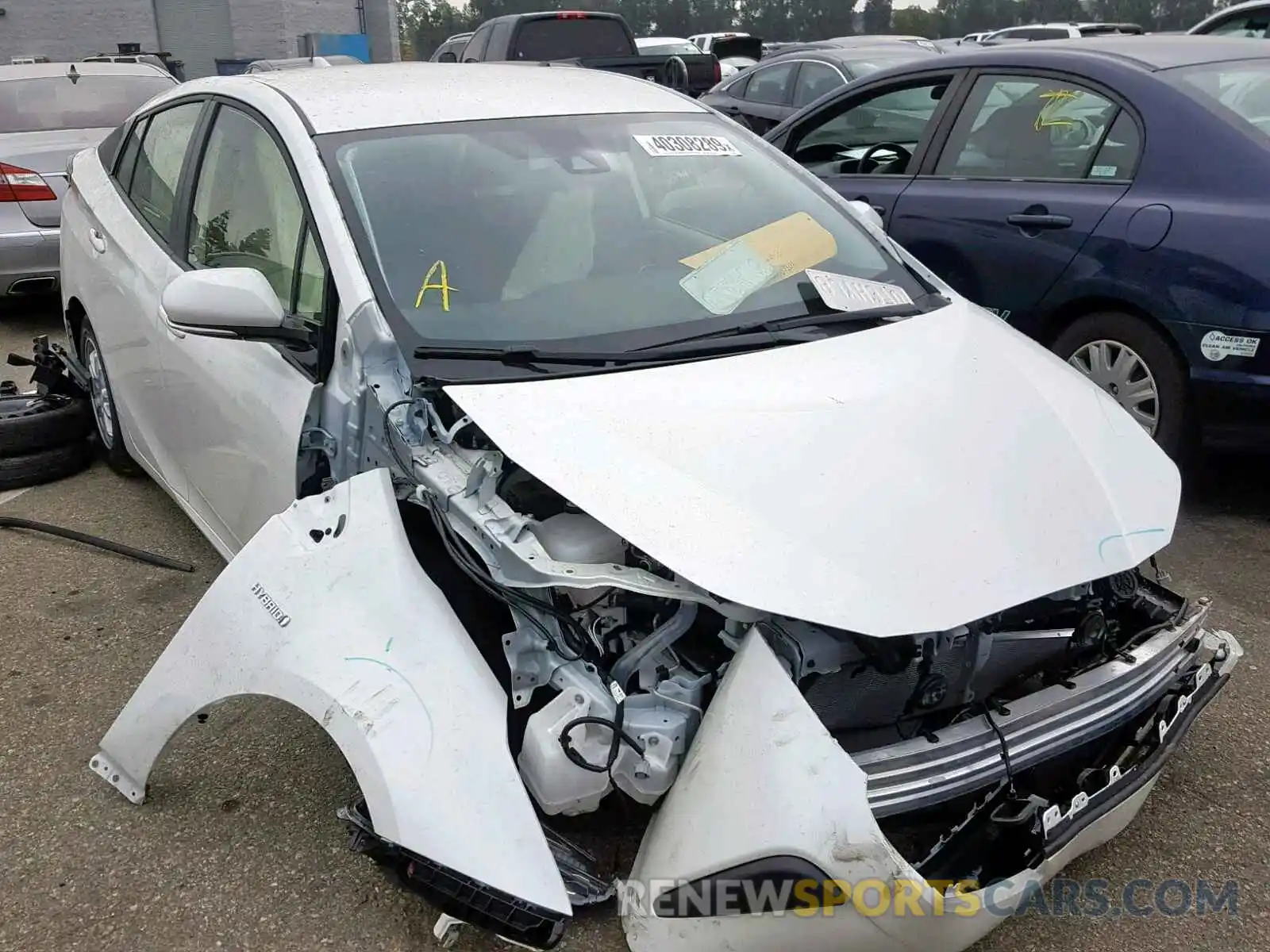 1 Photograph of a damaged car JTDKARFU2K3076891 TOYOTA PRIUS 2019