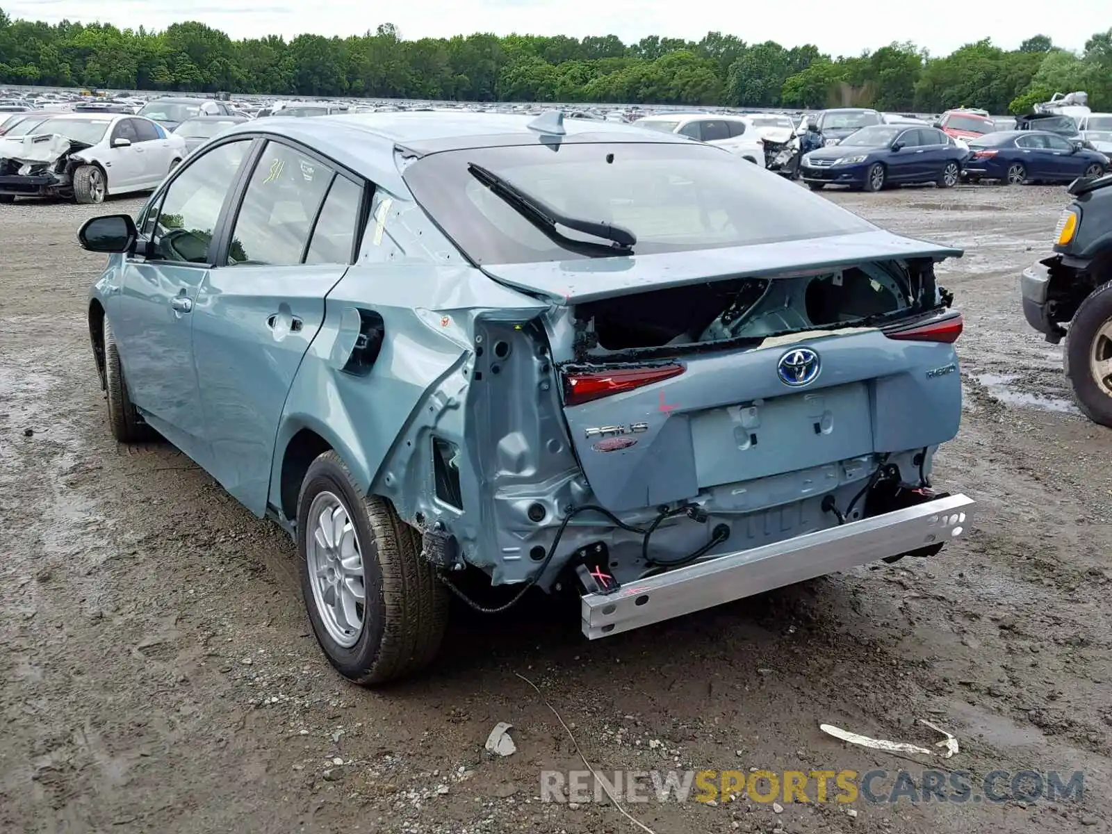 3 Photograph of a damaged car JTDKARFU6K3077803 TOYOTA PRIUS 2019