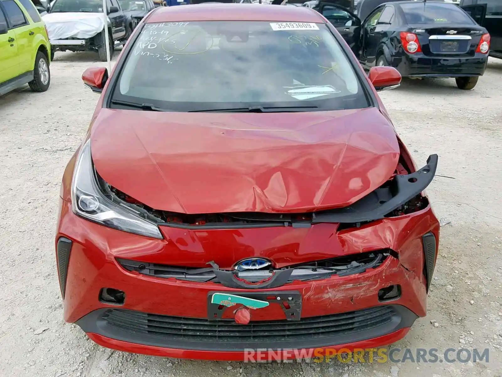9 Фотография поврежденного автомобиля JTDKARFU7K3075316 TOYOTA PRIUS 2019