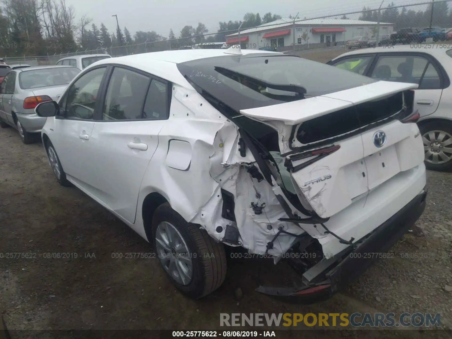 3 Photograph of a damaged car JTDKARFU7K3075719 TOYOTA PRIUS 2019