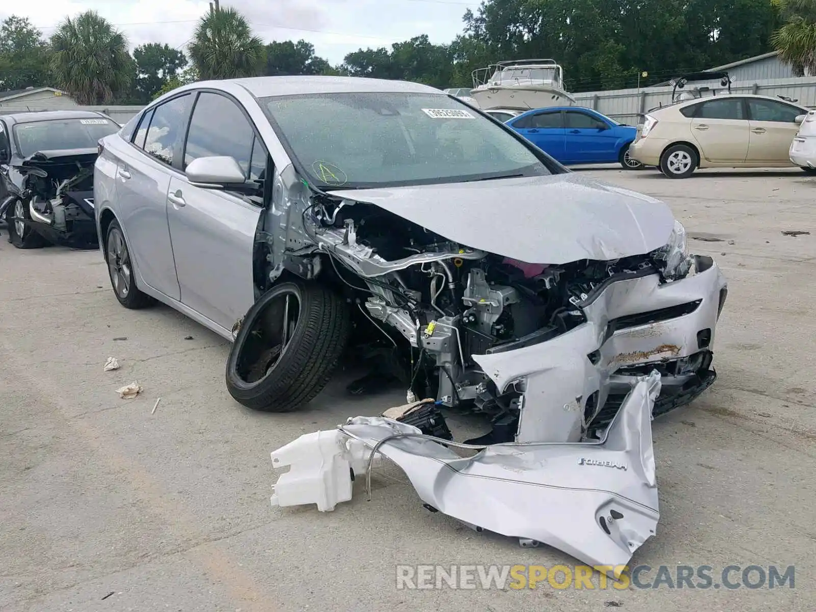1 Photograph of a damaged car JTDKARFU7K3075851 TOYOTA PRIUS 2019
