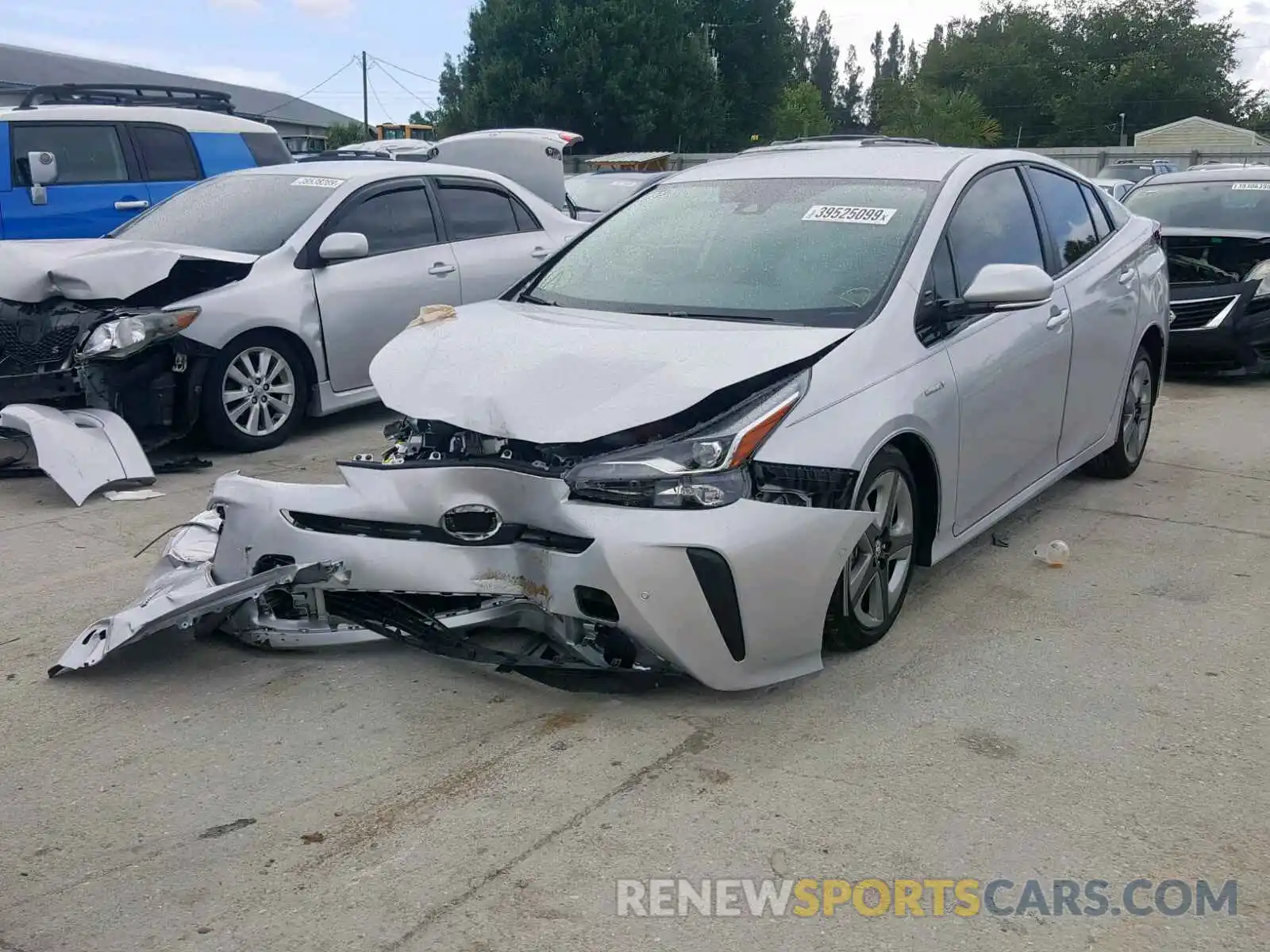2 Photograph of a damaged car JTDKARFU7K3075851 TOYOTA PRIUS 2019