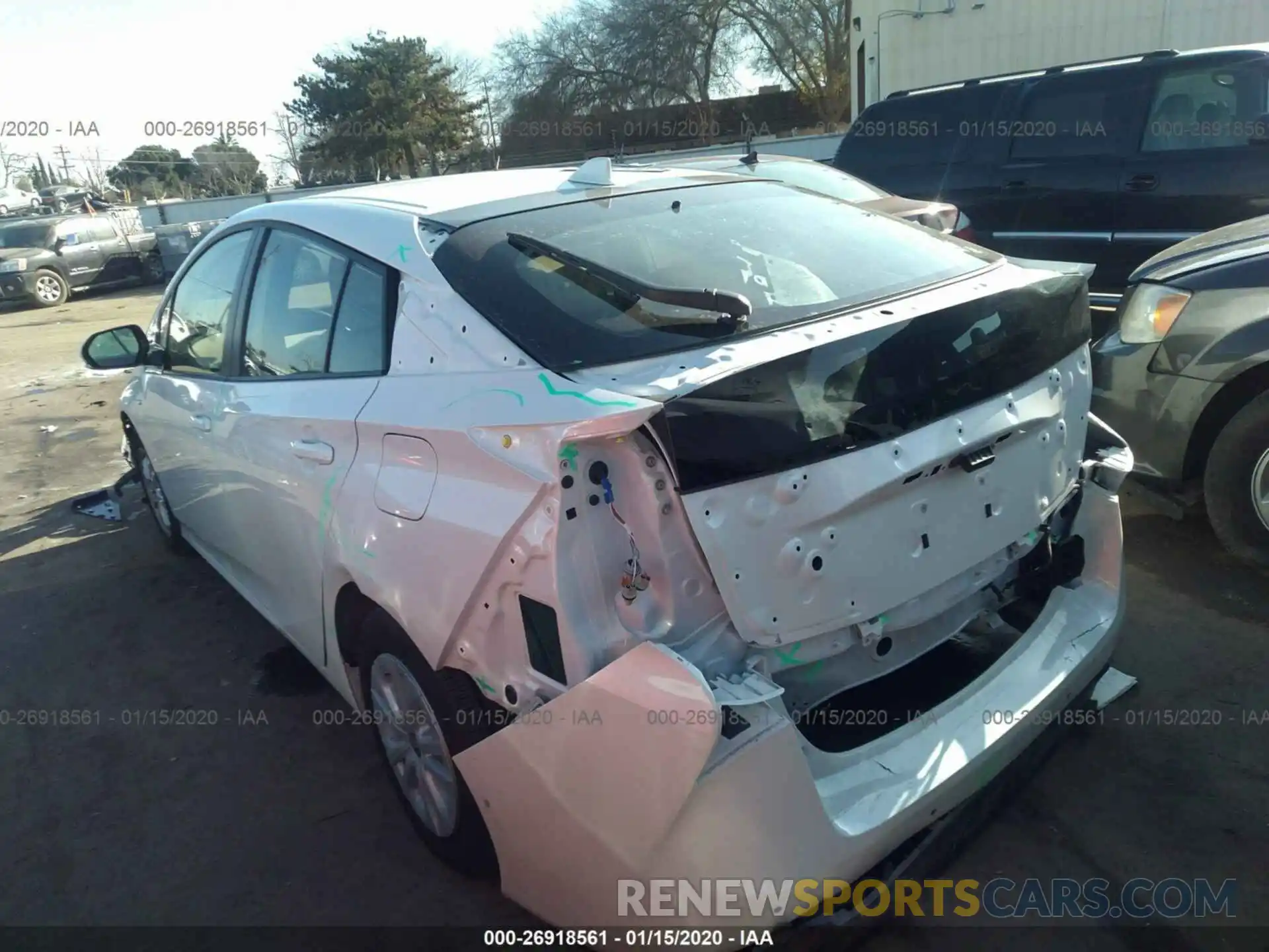 3 Photograph of a damaged car JTDKARFU7K3096859 TOYOTA PRIUS 2019