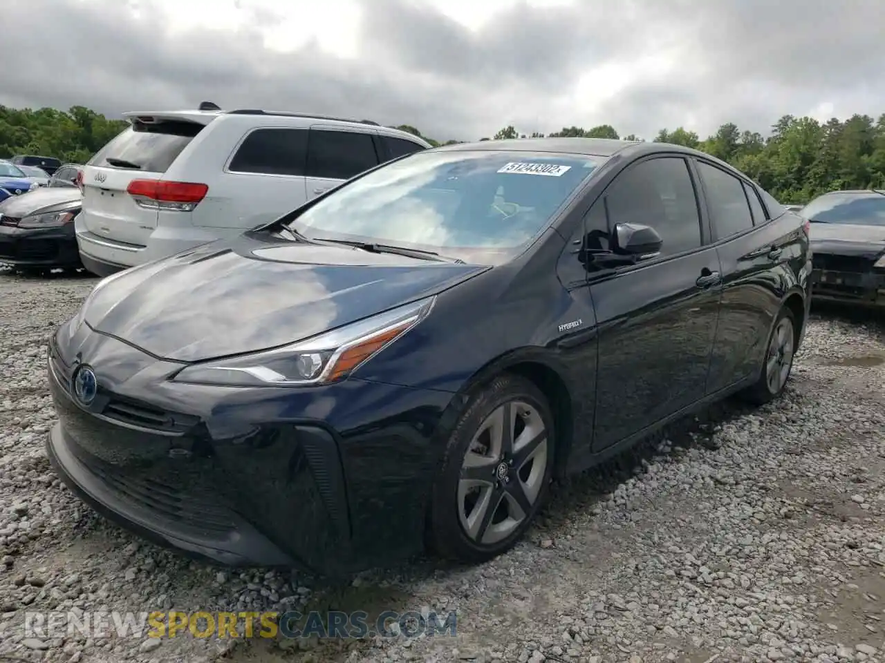 2 Photograph of a damaged car JTDKARFUXK3069574 TOYOTA PRIUS 2019