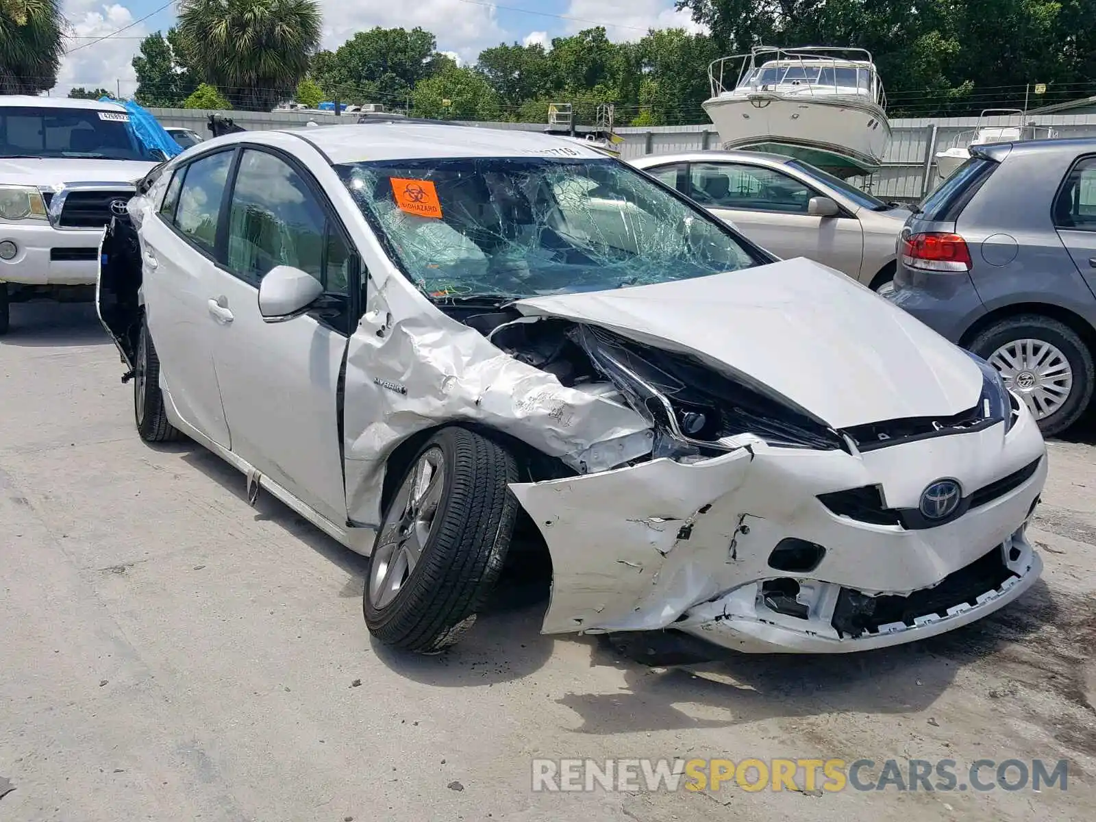 1 Photograph of a damaged car JTDKARFUXK3070692 TOYOTA PRIUS 2019