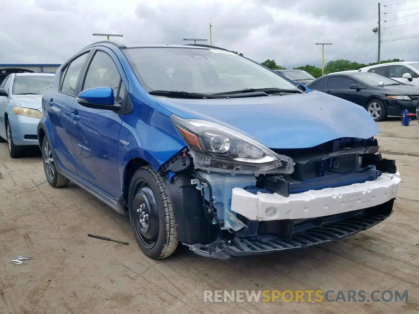 1 Photograph of a damaged car JTDKDTB36K1623884 TOYOTA PRIUS 2019