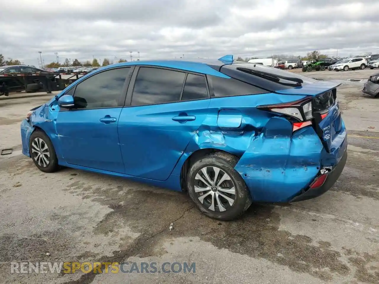 2 fotografías del automóvil dañado JTDL9RFU2K3012279 TOYOTA PRIUS 2019
