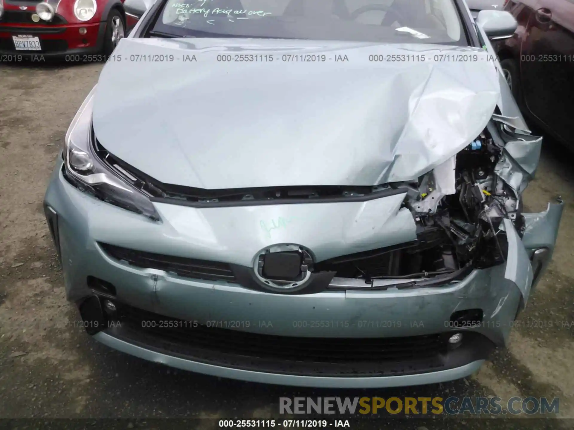 6 Photograph of a damaged car JTDL9RFU5K3002054 TOYOTA PRIUS 2019